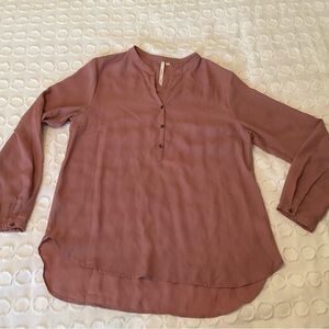 Bellatrix Dusty Rose Long Sleeve Blouse
